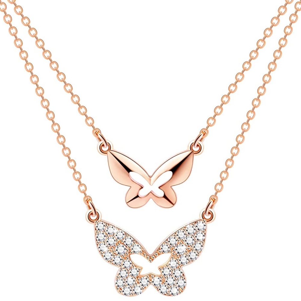 Layered Butterfly Necklace